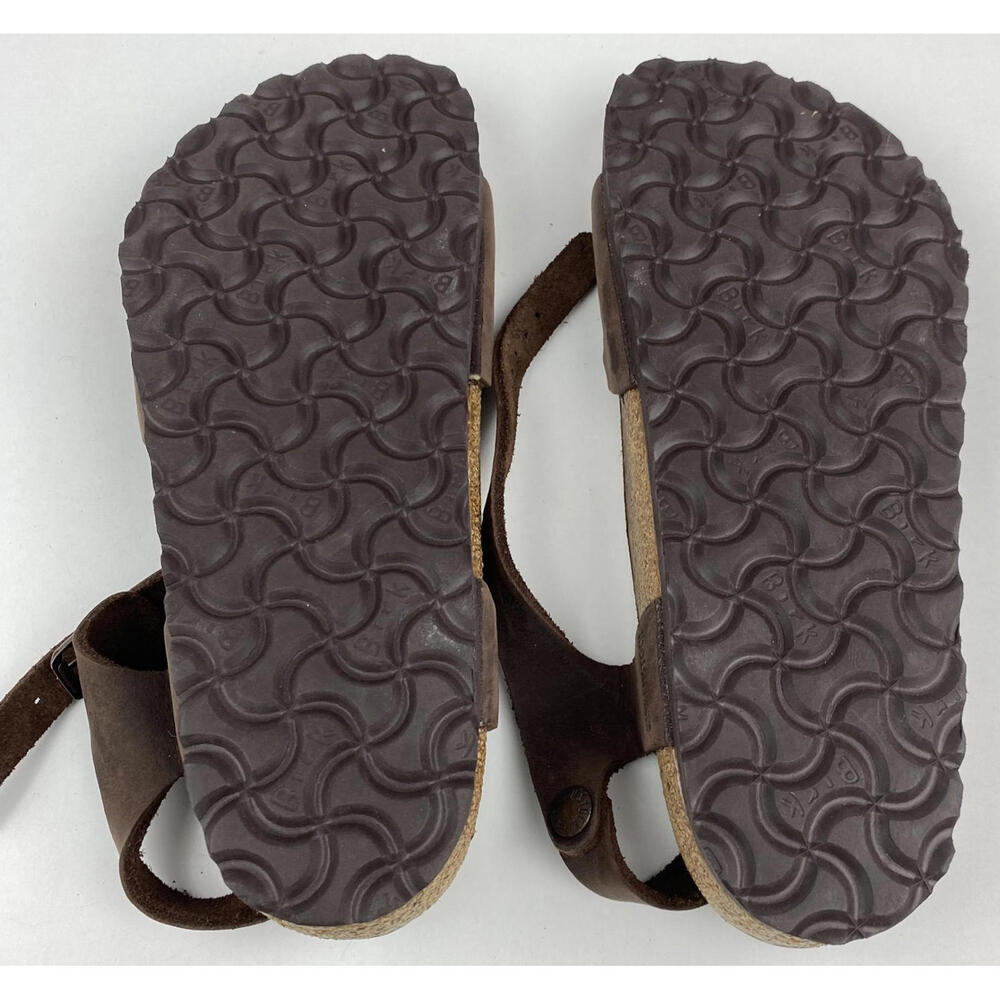 Birkenstock Sandals Women Bali Birkies Brown Habana Oiled Leather 37 240 L6 EUC - Picture 8 of 12